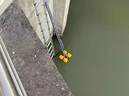 Unmanned ships equipped with multi parameter sensors to monitor river water quality